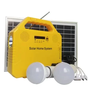 10W 2 Lamps Off Grid Portable Solar Small Lighting System Home Power Polysilicon Solar Panel Power Solution
