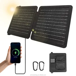 10W Foldable ETFE Outdoor IP65 Waterproof USB Monocrystalline Solar Panel Phone Charger