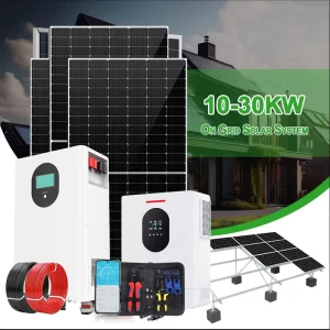 10kW 20kW 30kW Sustainable Solar Power Energy Hybrid Solar Power System Complete Kit With Lithium LiFePO4 Battery