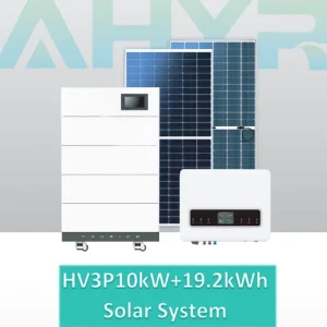 10kW Three Phase Hybrid Inverter + 19.2kWh High Voltage LiFePO4 Battery Stack Complete Home Energy Storage System