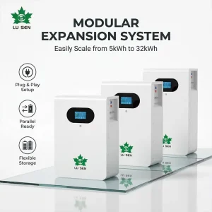 10kWh 51.2V 100Ah LiFePO4 Wall-Mounted Lithium Battery IP55 All-in-One Home Solar Power Storage