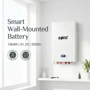 10kWh 51.2V 200Ah LiFePO4 Solar Battery Pack 6000+ Cycles Grade a LFP Home Battery Energy Storage System Wall Mounted ESS