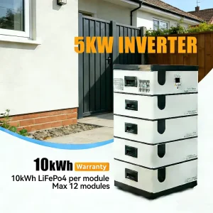 10kWh SPS002 BMS Stackable LiFePO4 Inverter Battery 48V/51.2V CAN Home Solar Power Station Energy Storage System