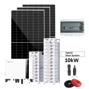 10kw Hybrid Inverter Flat Roof Solar Hybrid Mounting Panel System 10kw Kit Off Grid 5kw Solar System 20kw Home Fitting