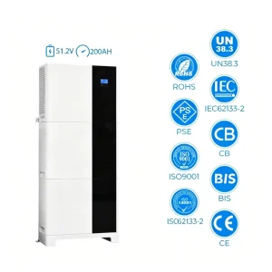 10kwh 200Ah Lifepo4 Battery Stackable Energy Storage System 51.2v Solar Power for Home High Capacity