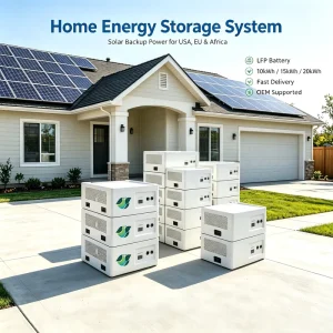 10years Warranty 5KWh 10KWh 20KWh 48V 51.2V 100Ah 200Ah LiFePo4 Home Solar Energy Storage Lithium Ion Battery