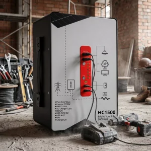 1100W 1024Wh LiFePO4 Battery Power Station with MPPT Solar Charging Pure Sine Wave and UPS Jobsite Portable Generator