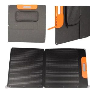 110W High Efficiency Foldable Solar Panel 2 Fold Portable Charger Monocrystalline 182mm ETFE Waterproof 4 in 1 Output Camping RV
