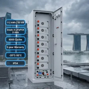 112KWH 50KW ESS IP54 Solar Storage System 100KW Inverter 215KWH HV 314AH Lifepo4 Battery