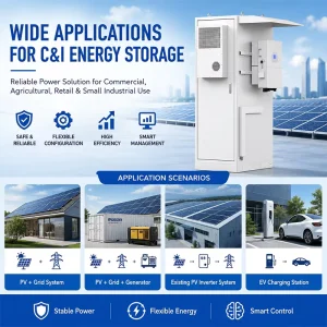112kWh Commercial and Industrial Outdoor LiFePO4 Battery Storage Cabinet BESS for Solar Energy Backup Projects
