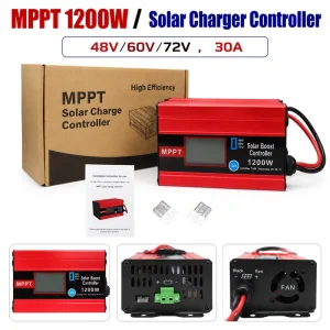1200W MPPT Solar Boost Controller Step-up Charger 48V 60V 72V Battery Charging Controller EV RV Off Grid