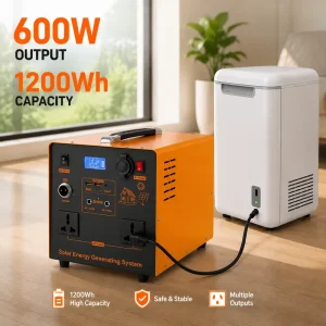 1200Wh LiFePO4 Portable Power Station Pure Sine Wave Solar Generator Outdoor Camping Home Backup Manufacturer
