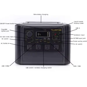 1200w 1030wh Portable Solar Generator for Outdoor Use & Home Backup Power Supported by MPPT Charging Camping