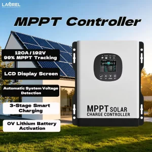 120A 192V MPPT Solar Controller with Sine Wave Toroidal Transformer 3-Stage Charging for PV RV Solar Roof