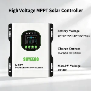 120A 60A 24v 48v 96v 120v 192v Auto Solar Panel Battery Regulator LCD 480VDC High Voltage MPPT Solar Charge Controller
