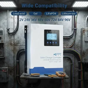 120A 60A 30A MPPT Solar Charge Controller 12V/24V/36V/48V/60V/72V/84V/96V for Off-grid Home Solar System