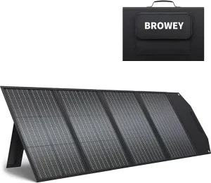120W Black Portable Solar Panel PD45W QC3.0 Fast Charger DC18V 6.67A USB-A USB-C Output 28% PN-120W for RV Camping