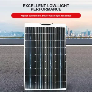 120W ETFE Monocrystalline Semi Flexible Solar Panels High Efficiency IP65 Protection 18V for Outdoor Use Balcony RV Boat