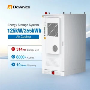 125KW Hybrid Solar Inverter 265kWh 100 200 Energy Storage System Outdoor BESS Cabinet with External LiFePO4