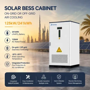125kW 241kWh LiFePO4 Solar Diesel Energy Storage Cabinet for African Island Community Grid Solar Self Use for Commercial Sites