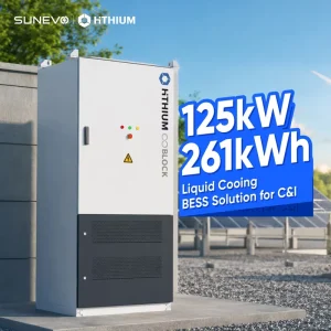 125kW 261kWh Liquid Cooling Energy Storage System with Lithium Battery for Commercial and Industrial Use