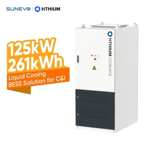 125kW 261kWh Liquid Cooling Lithium Battery Storage System for EV Charging Station Peak Demand Management