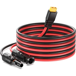 12AWG Solar Connector to XT60 Charge Extension Cable for Solar Panel to Battery