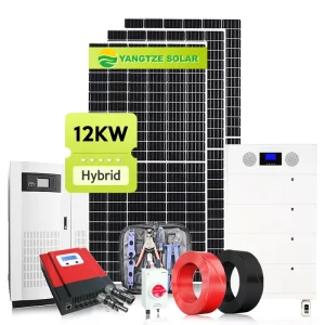 12KW Monocrystalline Silicon MPPT Off Grid Solar Inverter Kit with Lithium Ion Battery Backup for 3 Phase Systems