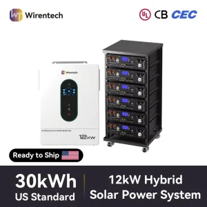 12KW Off Grid Inverter With 6 Rack Mounted Batteries 51.2V 100Ah Solar UPS
