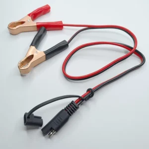 12V 16AWG Battery Alligator Clip to SAE Connector Car Solar Charging Extension Jumper Cable Wire Harness