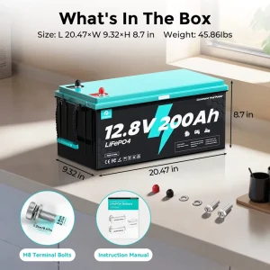 12V 200Ah Lithium Ion Battery Pack for Solar Power OEM