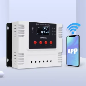 12V 24V 48V Auto Solar Charge Controller WIFI Apps 10-60A Dual USB Battery PWM Controller for Solar Energy System
