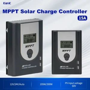 12V/24V/Auto MPPT Charge Controller MPJ Series PV Input 60V 15A Solar Charge Controller