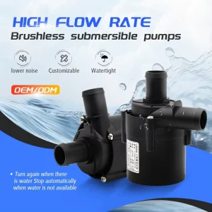12V 24V DC 60L/min 9m Lift High Efficiency Submersible Fountain Pond Solar Water Loop Small Water Circulation Water Pump