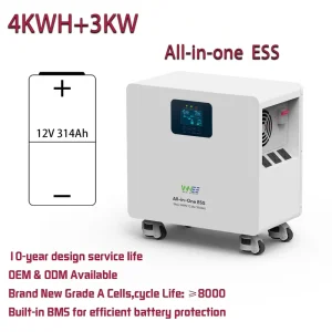 12V(12.8V) 4KWh 314Ah Home Solar PV Energy Storage LiFePO4 Lithium Ion Battery Pack All in One Battery with 3KW Inverter