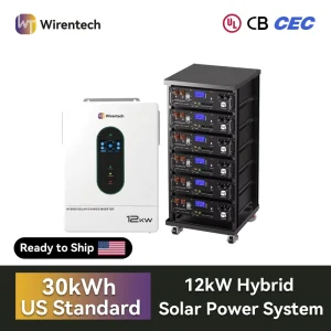 12kW Off-Grid Inverter with 6 Rack-Mounted Batteries Solar ESS System