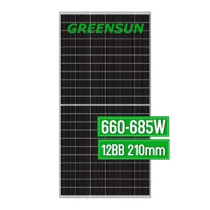 132 Solar Cells 210mm 12BB Mono Solar Panel 800w 700w 685w 650W PV Modules Solar System