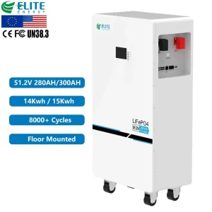 14kwh 15kwh Energy Storage System Solar 51.2v Home Lithium Ion Batteries 48V 280Ah 300Ah Floor Lifepo4 Battery Vertical Moveable