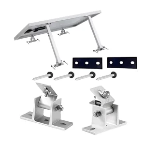 15-30 Degree Adjustable Foldable Triangle Solar Panel Base Support PV Mounting Rack for Wall and Garden