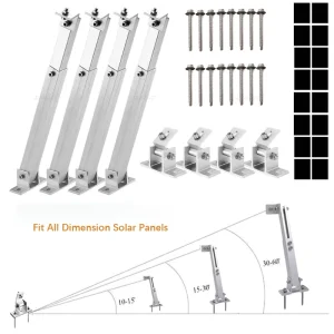 15-30 Tilt Angle Solar Adjustable Rear Leg Metal Roof Mounting System