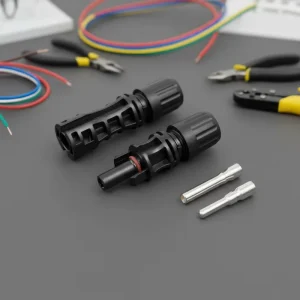 1500V IP68 MC4 兼容太阳能光伏连接器公母对，适用于 2.5 6mm² 光伏电缆
