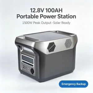 1500W Portable Power Station 12.8V 100Ah All in One Home Energy Storage System 120V 220V Solar Generator for Hotel