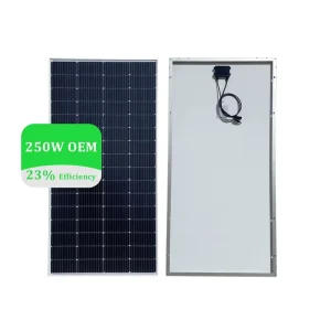 150W 250W单晶太阳能电池板，TUV认证，光伏太阳能电池板，中国OEM，玻璃，12V 24V 30V 36V系列