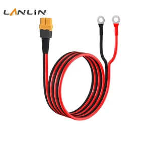 150cm 12AWG XT60 Female to O Ring Shaped Terminal Cable Heavy Duty Battery Power Connection Wire