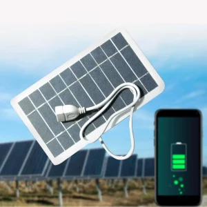 157*94MM 2W 5V Rechargeable Solar Cell Panel with USB Output for Outdoor Mobile Power