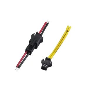 15CM JST SM 2 Pin Male Female Connector Cable PVC Jacket Tin Plated Copper Wire 220V LED Strip Pigtail Harness