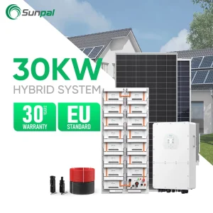 混合太阳能存储系统 15kWh 15Kw 30Kw 太阳能发电系统 家用全套太阳能套件