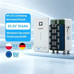15kWh 16kWh 51.2V 300Ah 314Ah Lithium Iron Phosphate Rechargeable Solar Storage Battery for Residential Use