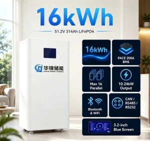15kWh 16kWh LiFePO4 48V 200Ah 51.2V 300Ah Hybrid Grid Solar Power Storage System CAN Communication Split Stackable