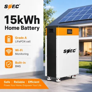 15kWh 48V Floor-standing LiFePO4 Battery Wifi Monitoring Home Energy System Grade a Cell 200A BMS Off Grid Solar Backup